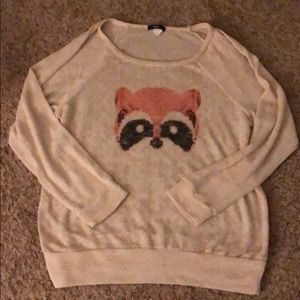 Adorable, light weight raccoon sweater